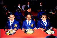 Unlike other boarding schools, at St. Josephs Convent, the girls are served meals at the table. There is no queue system and having to serve themselves at a buffet table.