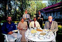 PANCHGANIS PRINCIPALS AND A NUN:From left, Javed Khan of Green Valley School, Sister Lovenia Almeida of St. Josephs Convent, Morris Innis of Codesh, R. B. Simon of Billimoria, Gene Oscar Lee of St. Peters School and Arne Kittang of New Era High School.