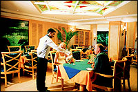European guests with Indian tastes come to Coral Reef for the Kerala food or the Ayurveda menu.