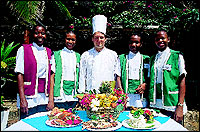 Chef Domenico BC Coppola of the Makuti Restaurant and his team.