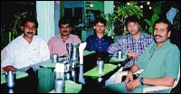 The partners at Gonguras: From left, Vijaya Kumar Raju, Girish Raju K. N., Jagannath H.T., Ramesh Babu D., Satish N.