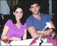 Eating out is a big thing with Hrithik Roshan. He has a definite passion for Italian and Chinese foods. Here he is with friend Suzanne Khan at Fiorella in the Leela Kempinski.